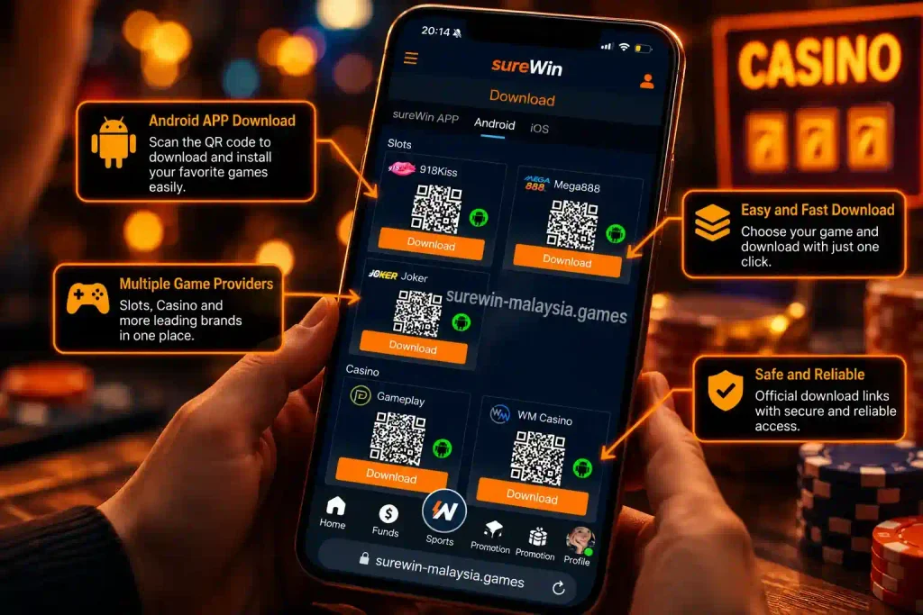 Surewin mobile application